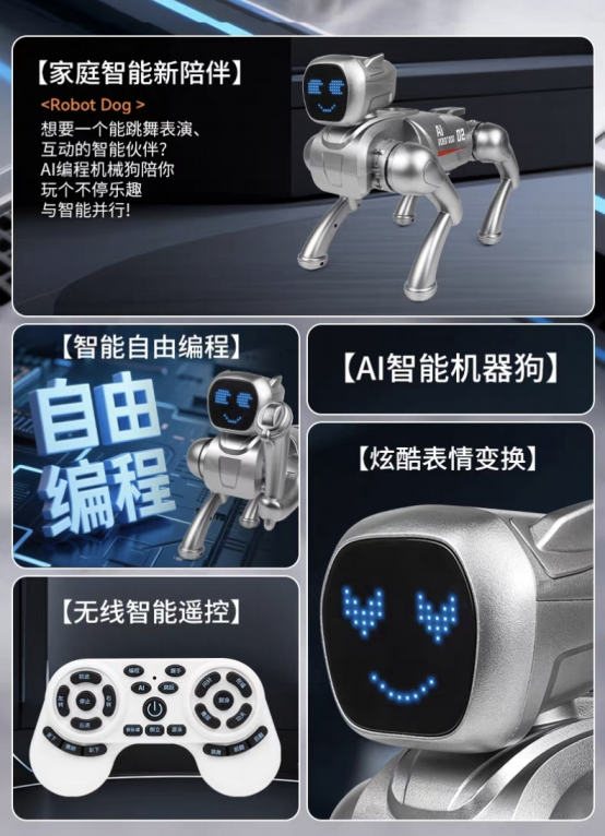 AI Smart Robot Dog - Voice Chat, English Talk, Action Programming, Dance